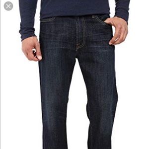Lucky Brand blue distress slim bootleg jeans